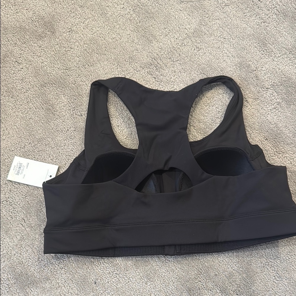 Tek Gear Women's Zip-Front Black Sports Bra - Picture 2 of 4